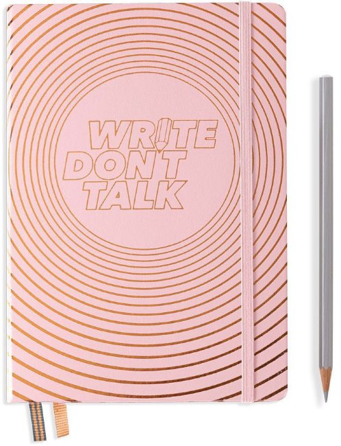 Записная книжка Leuchtturm А5 Write don't talk (в точку) с подарочной коробкой, 251 стр., твердая обложка, розовая