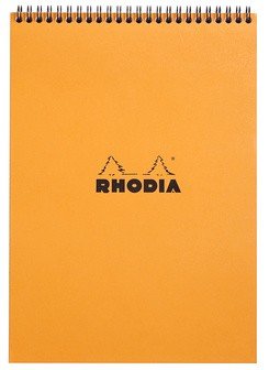 Тетрадь Rhodia Classic на спирали, A4, клетка, 80 г, оранжевый