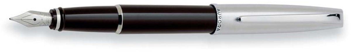 Ручка перьевая Aurora Style, черная смола, сталь