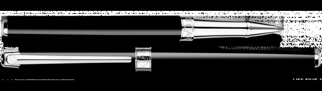 Ручка-роллер Caran d`Ache Leman Slim Black Ebony RH