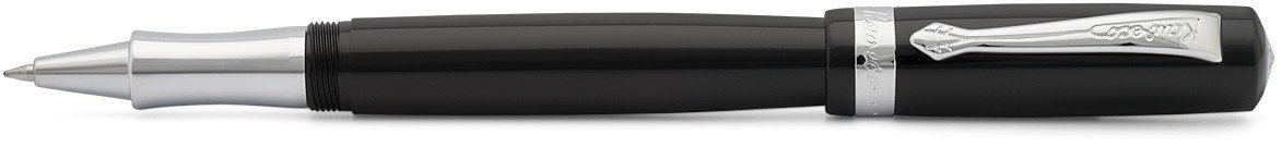 Ручка гелевая (роллер) Student 0.7мм чёрный корпус с хромированными вставками