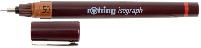 Изограф Rotring 1903492 0.5 мм, корпус бордовый