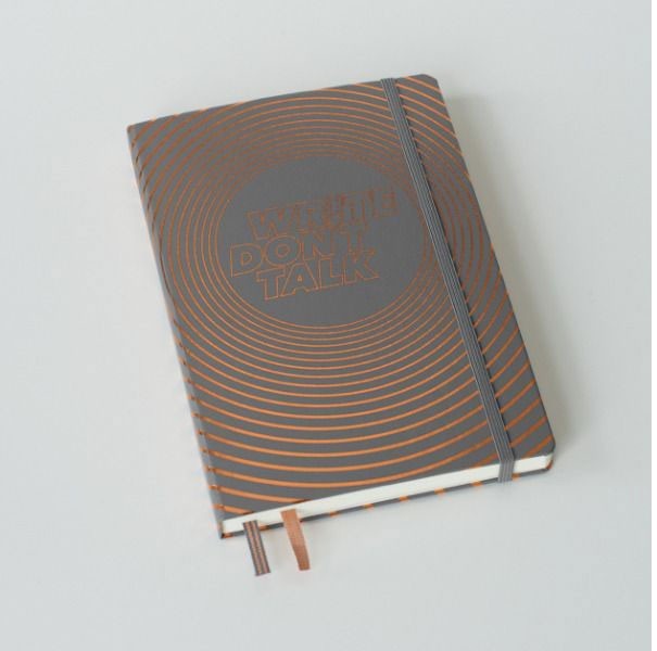 Записная книжка Leuchtturm А5 Write don't talk (в точку) с подарочной коробкой, 251 стр., твердая обложка, антрацит