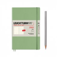 Еженедельник-блокнот Leuchtturm Weekly Planner & Notebook В6+ 2022г, 72л, мягкая обложка пастельный зеленый